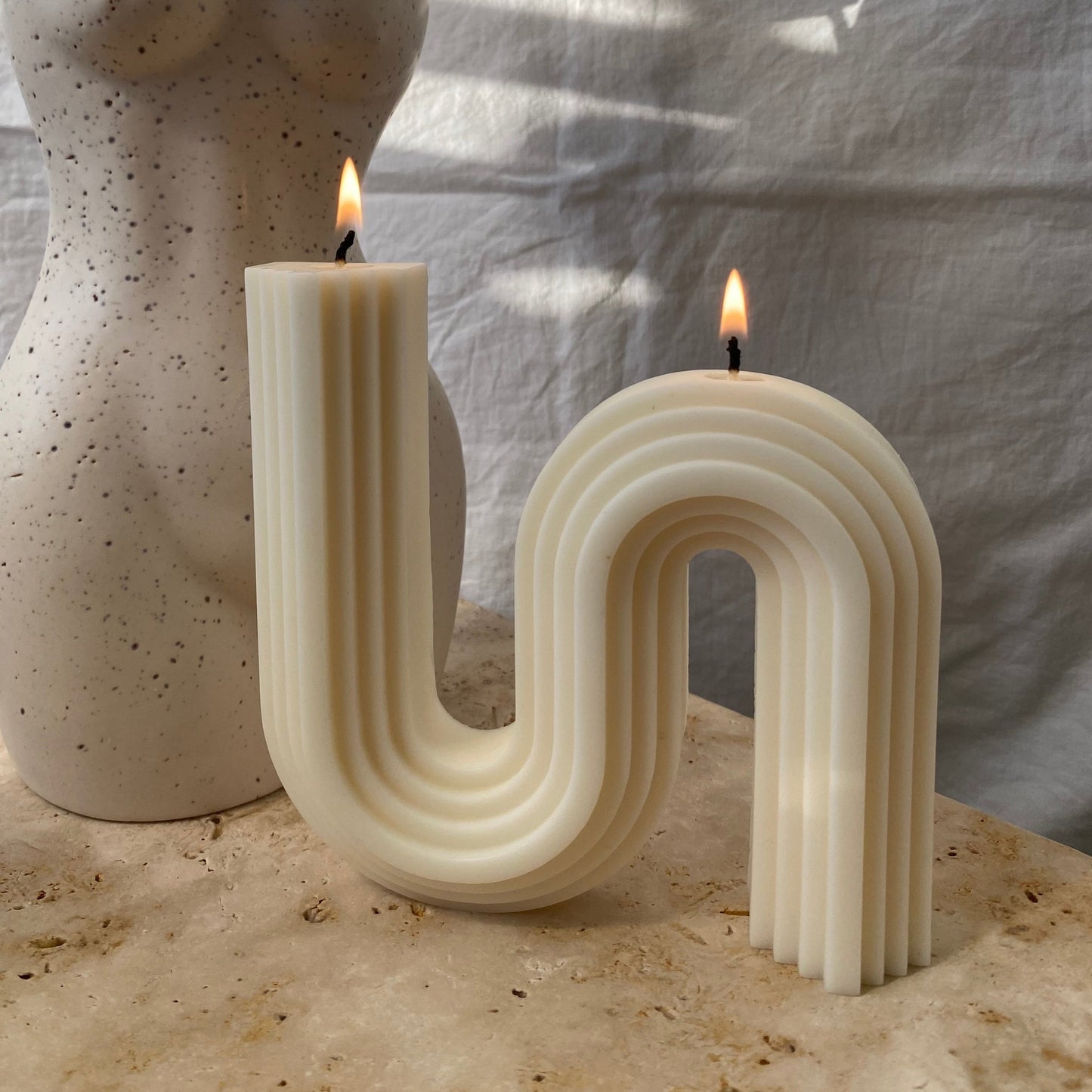 Natural Soy wax natural sculptural candle