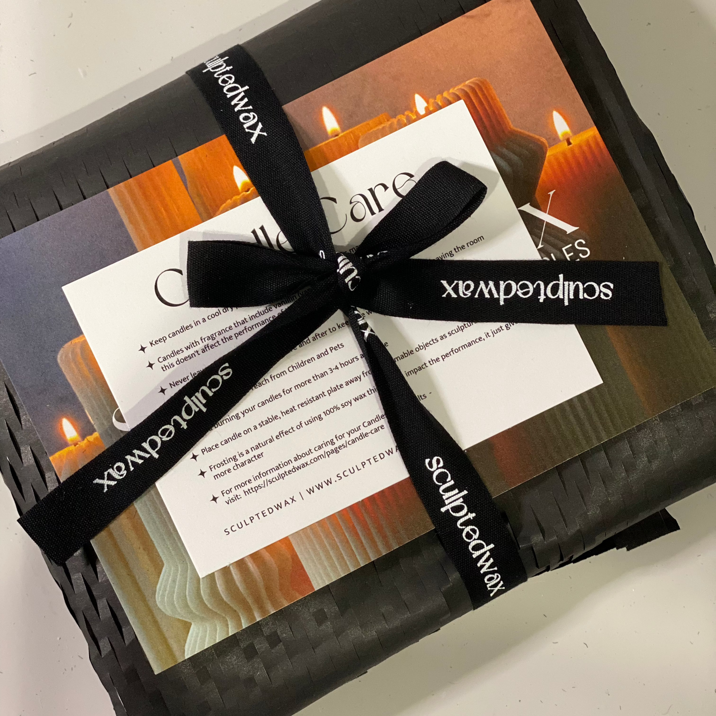 sculptedwax sculptural soy candles packaging