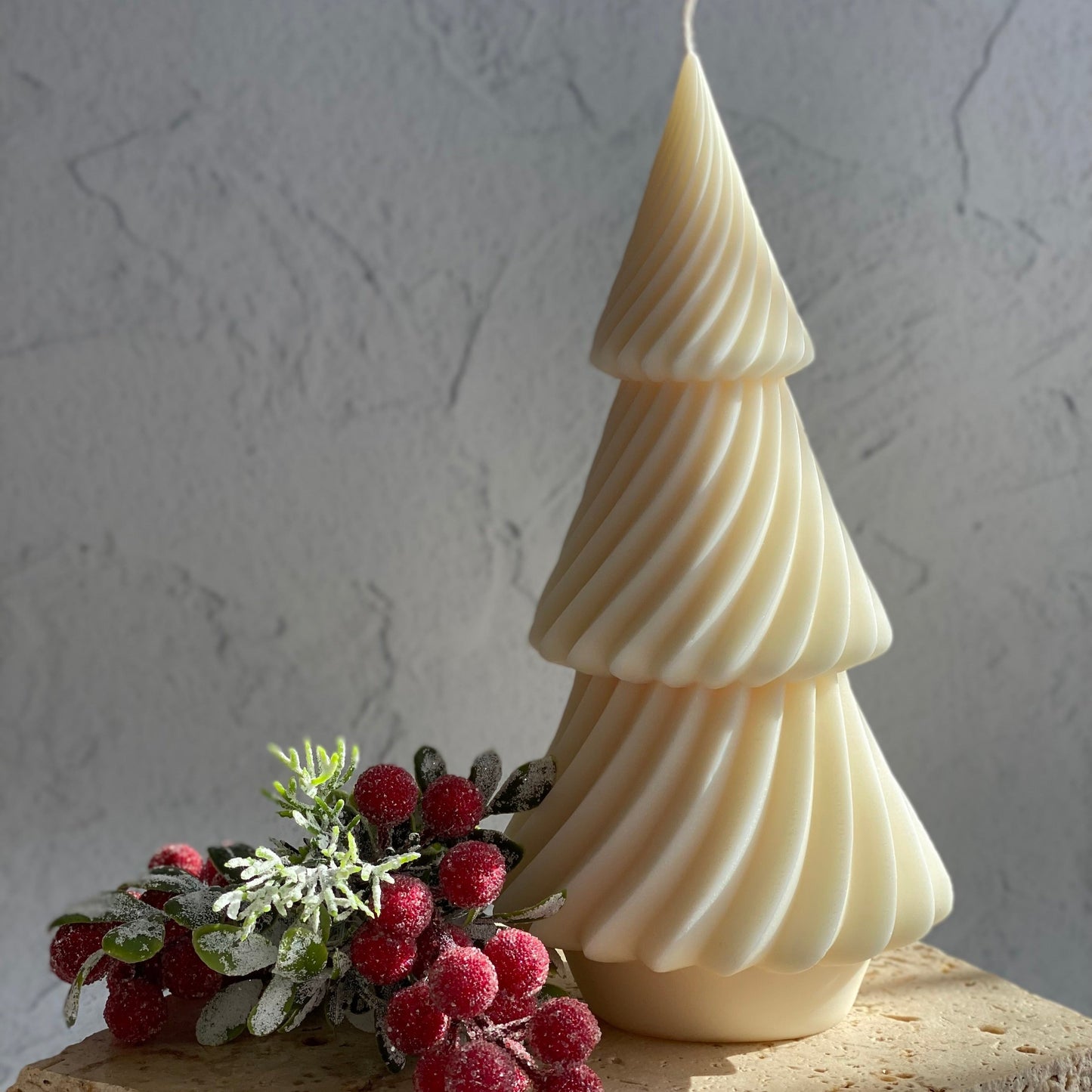 Christmas tree shaped candle | Christmas decoration ideas