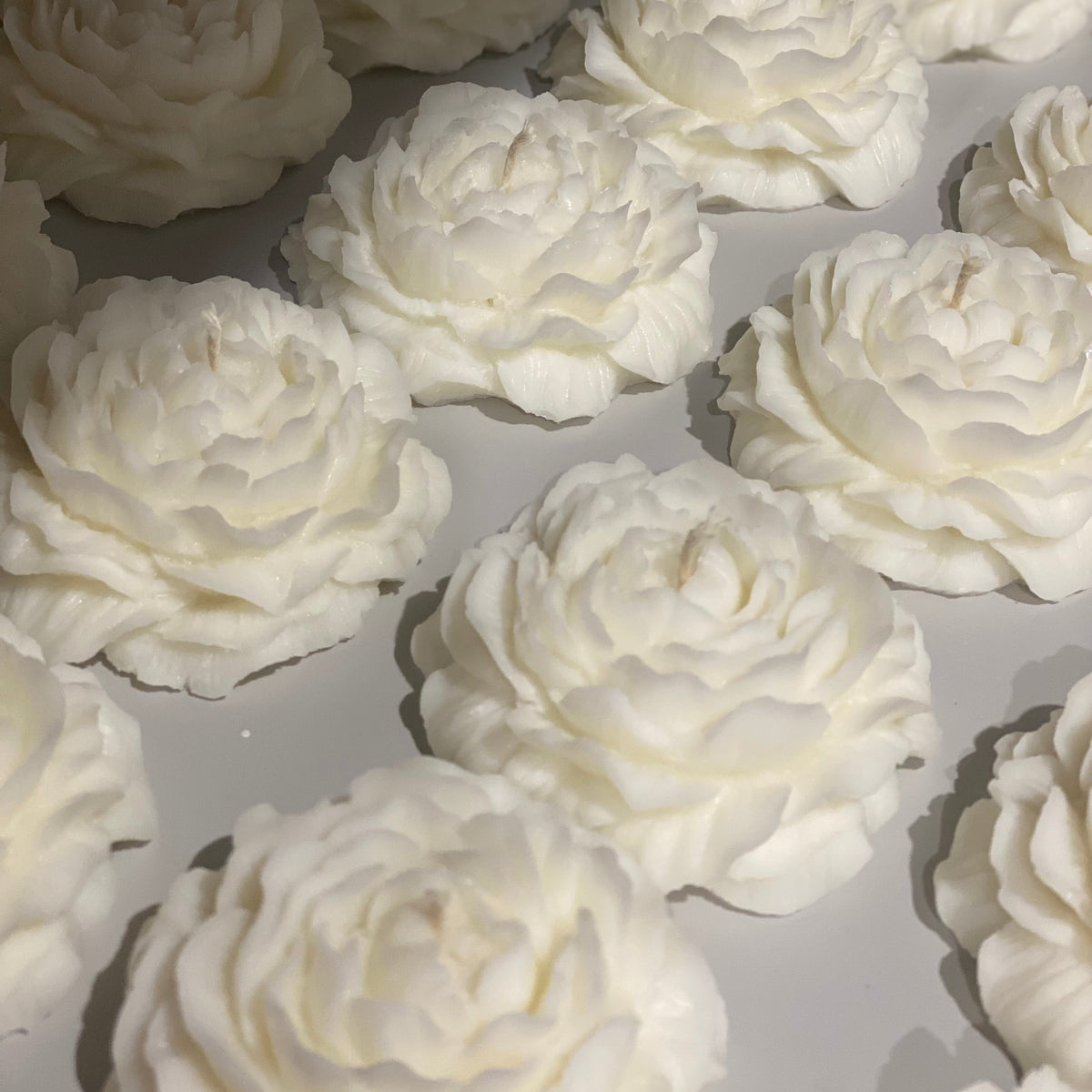 White Peony Flower Bulk Candle Package Australia