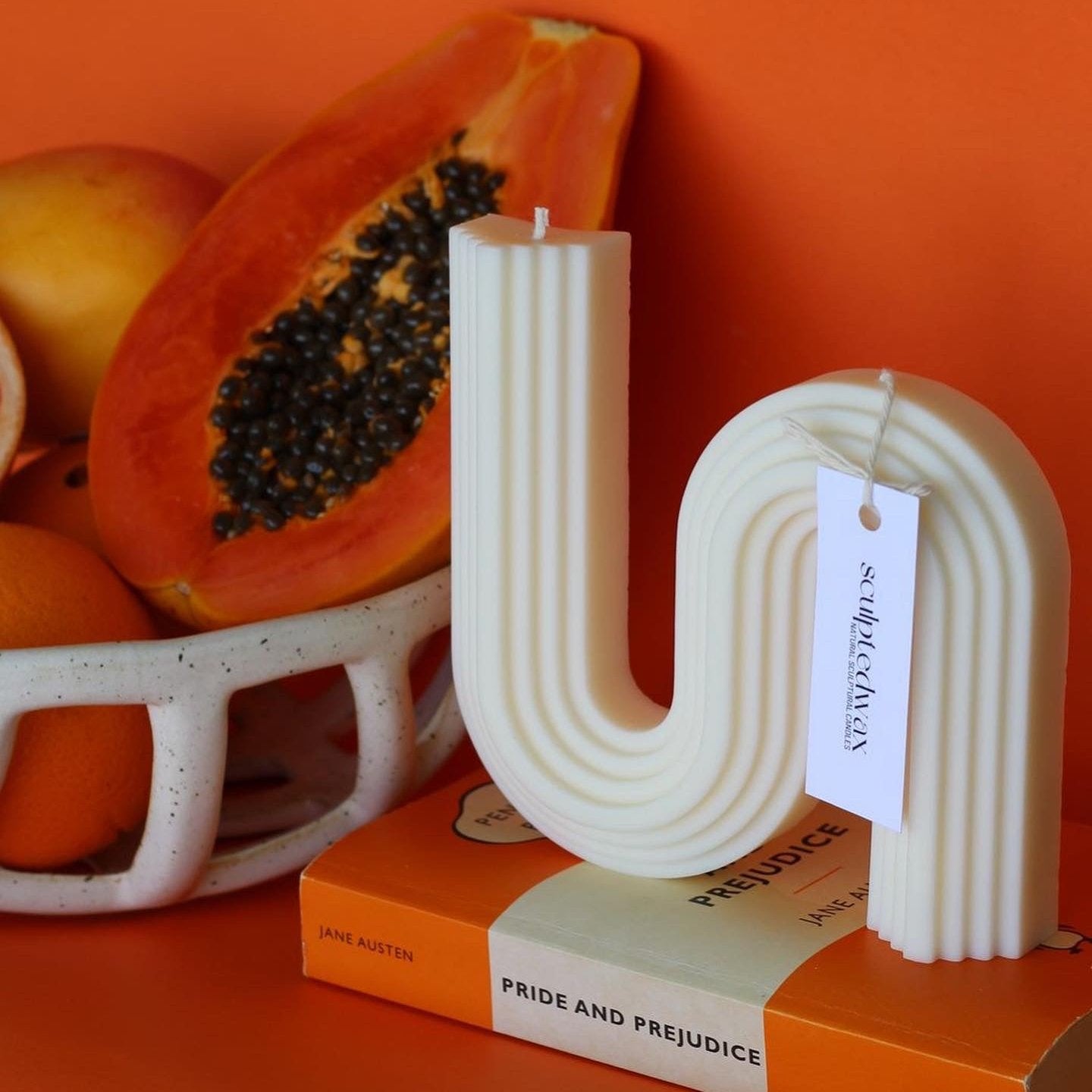 Geo Sculptural soy wax sculptural soy candle Australia