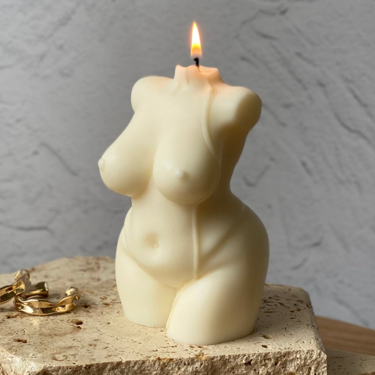 curvy female body torso soy candle australia