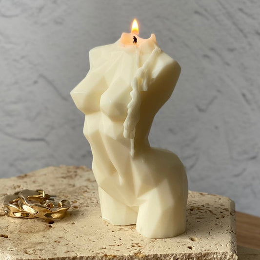 queen female body sculptural soy candle australia