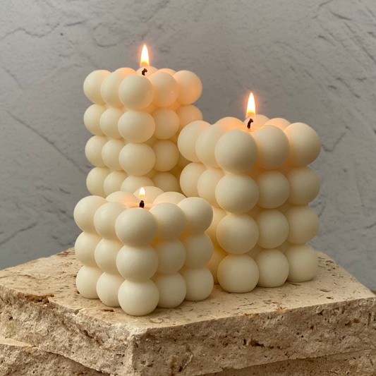 eco-friendly 3 piece Bubble Candle gift set Australia | natural soy candles sydney | shaped candles | unique candles | eco friendly candles