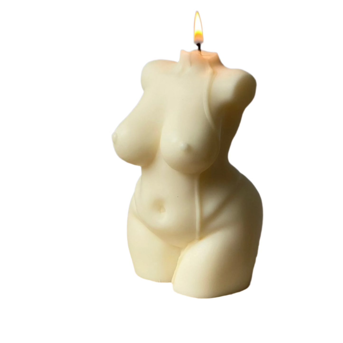 Peachy female body sculptural soy wax candle australia