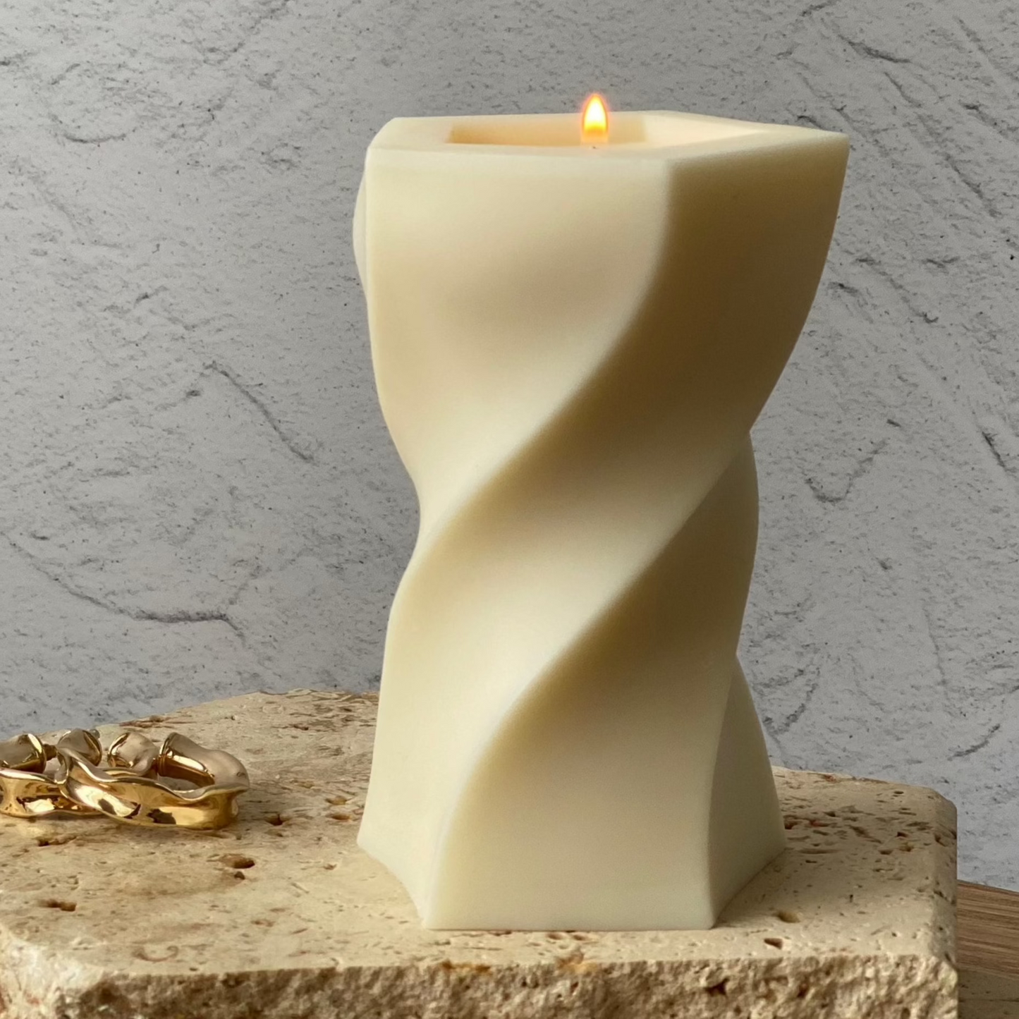 Penny twisted Pillar Soy Wax Candle Australia