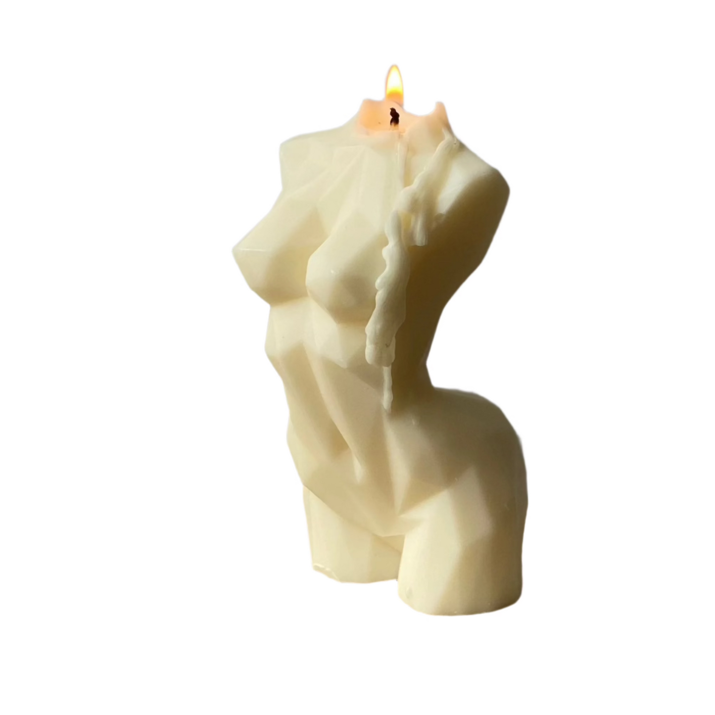 Female body torso sculptural soy wax candle australia
