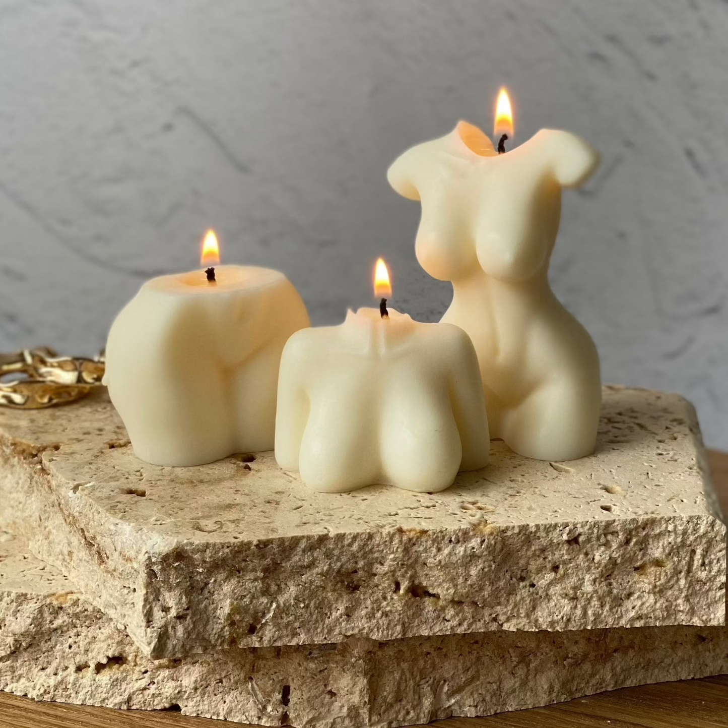 female Body Candle Gift Set | Torso Body Candle