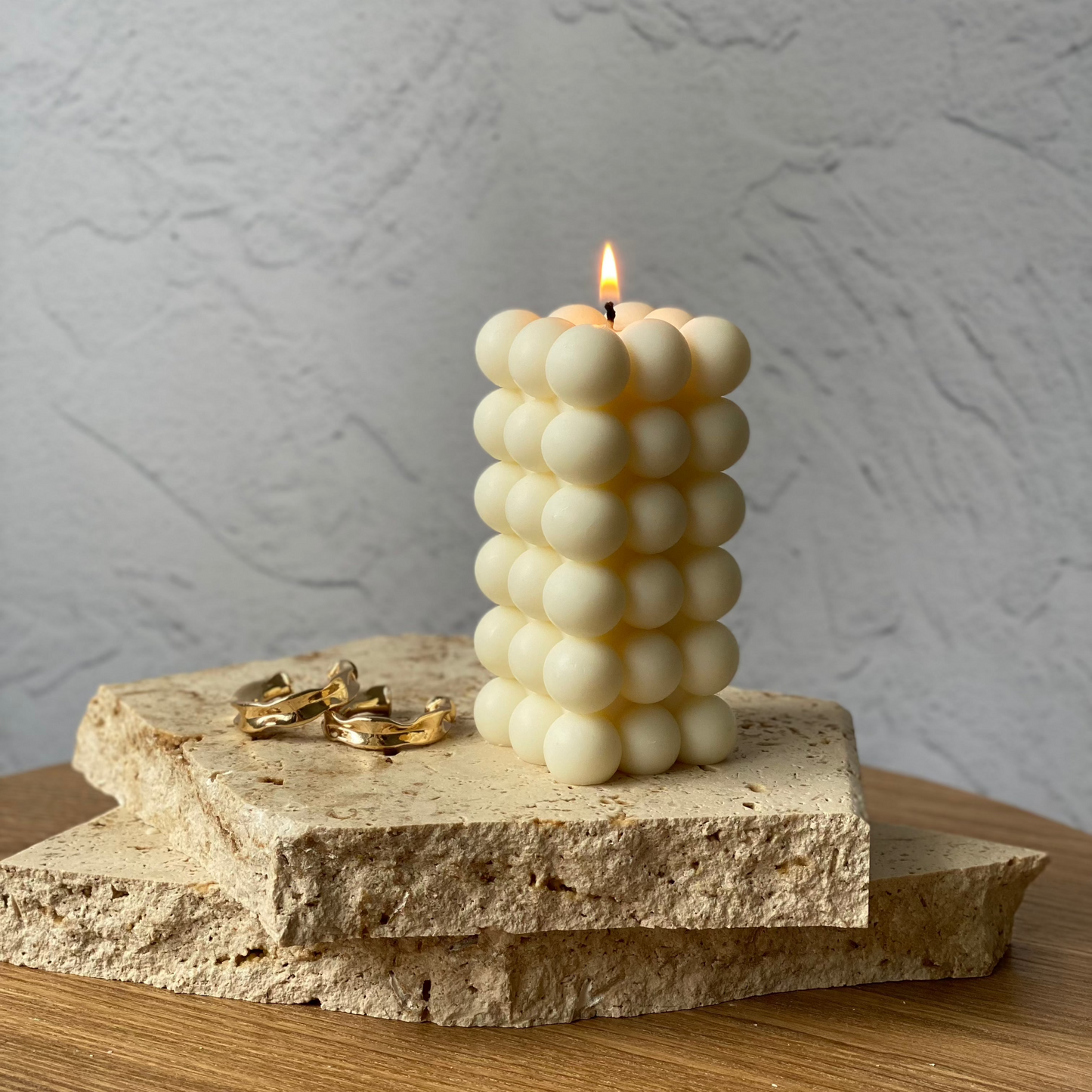 Aesthetic Bubble 11 sculptural soy wax Candle