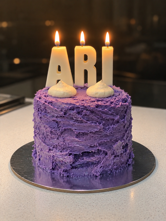 Personalised birthday cake candles for celebrations