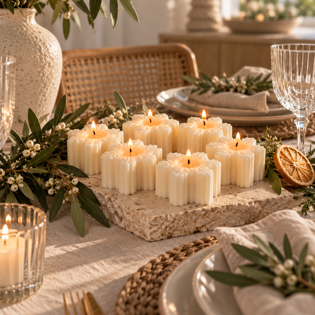 Christmas snowflake candles Australia | Christmas Gifts Under $50