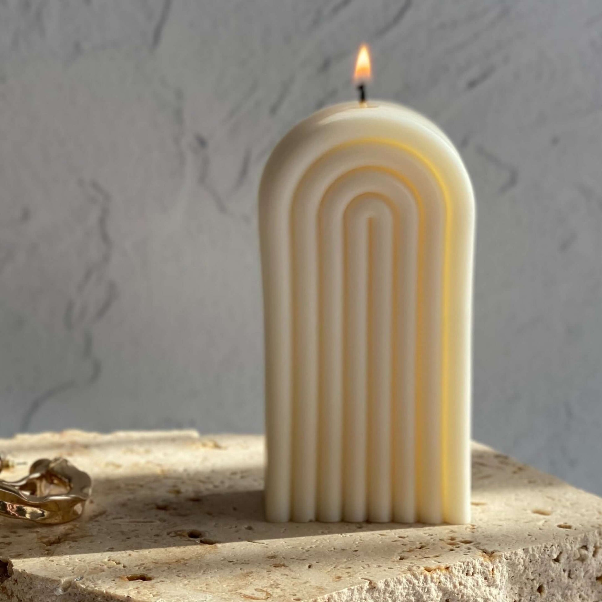 Arch Rainbow decorative sculptural soy wax candle