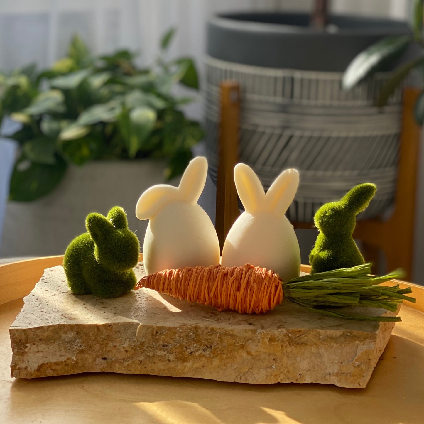 Easter egg bunny sculptural candles | gift set Australia 