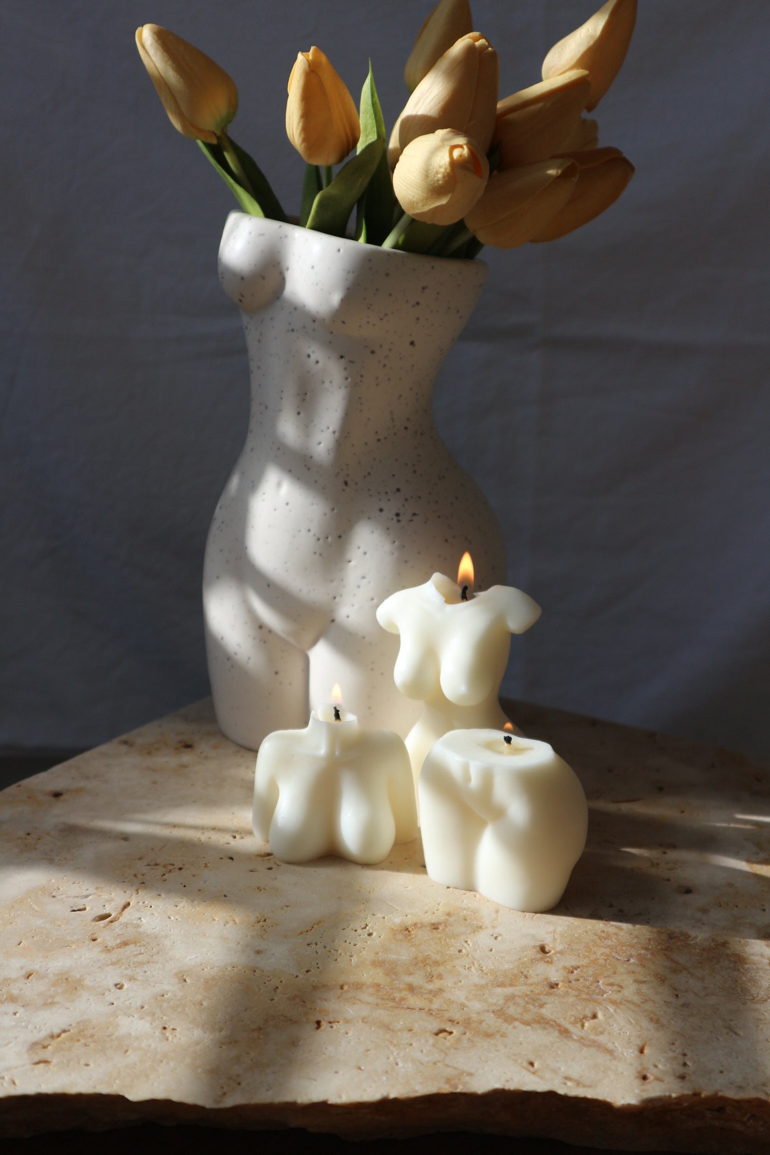 Sculptural Female Torso Body Candles