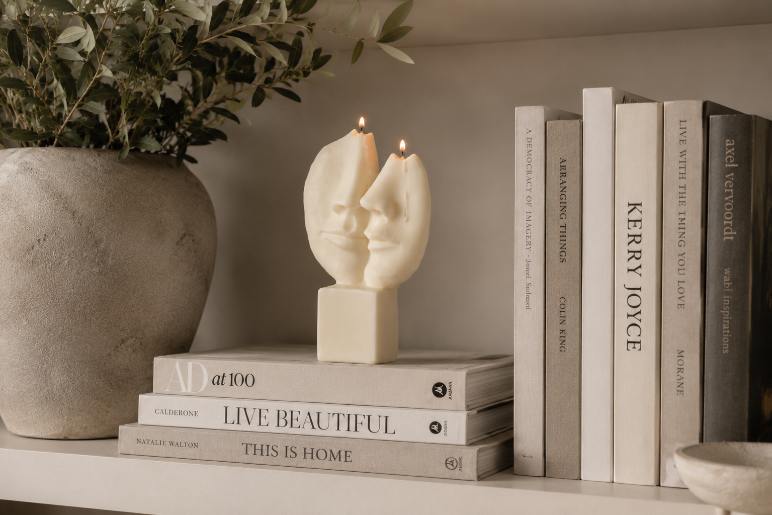 Lovers Face Candle | Sculptural candles made with natural wax