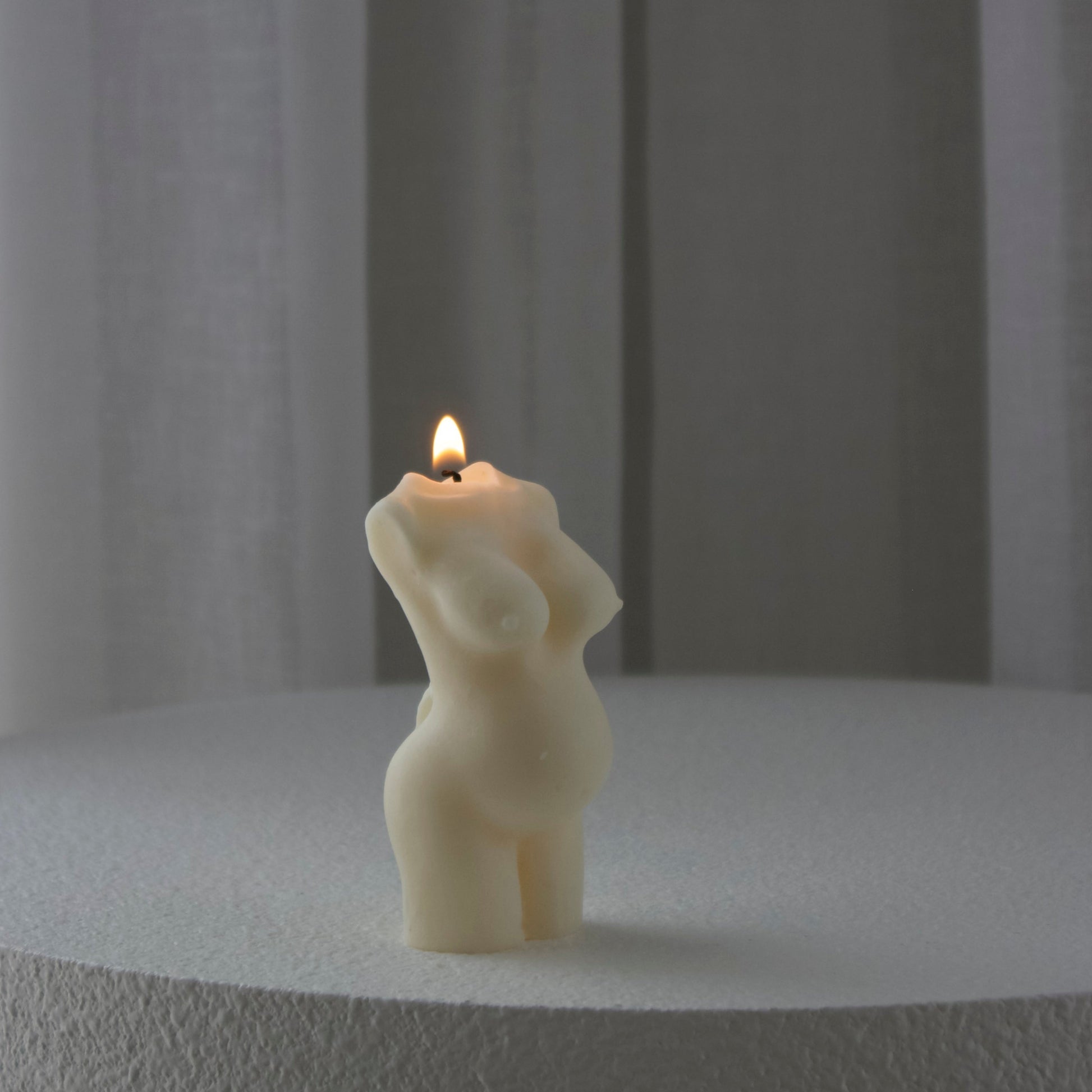Pregnancy female body candle sculptural candle australia. 