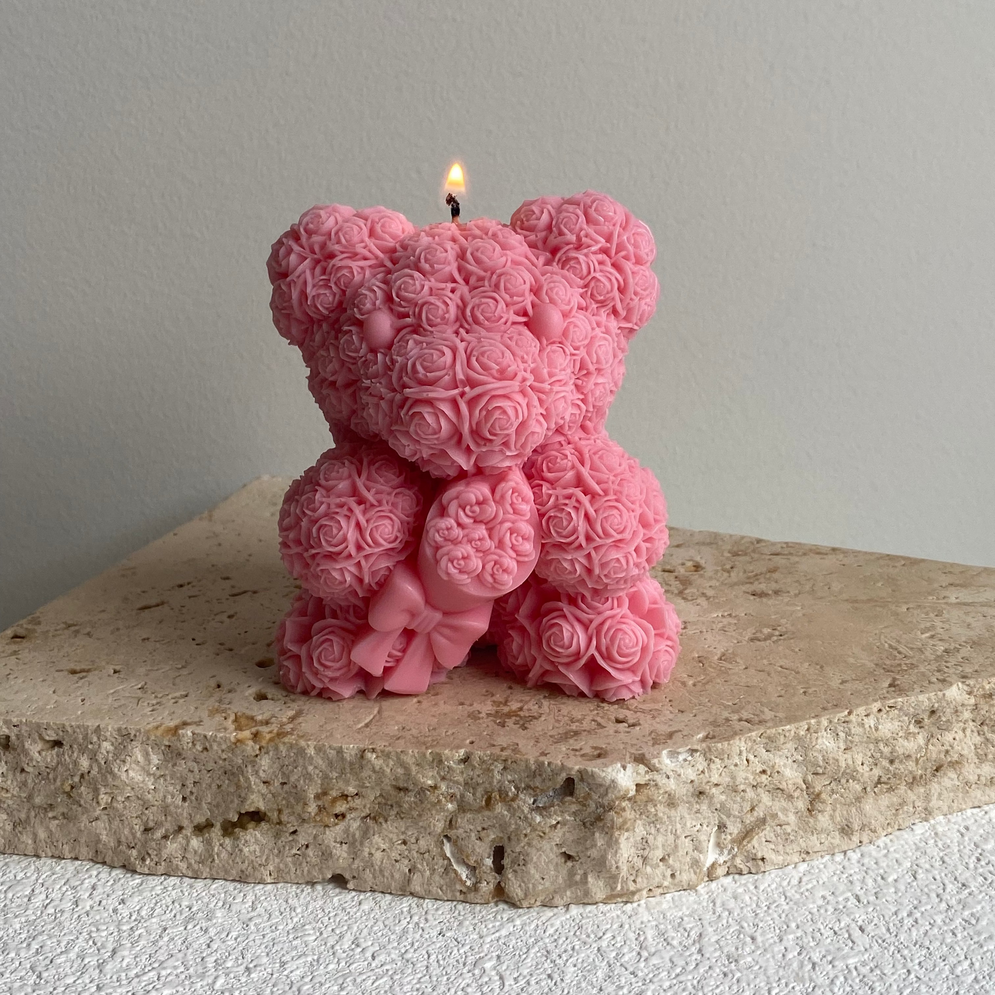 Pink Candle Australia | Pink Rose Love Bear