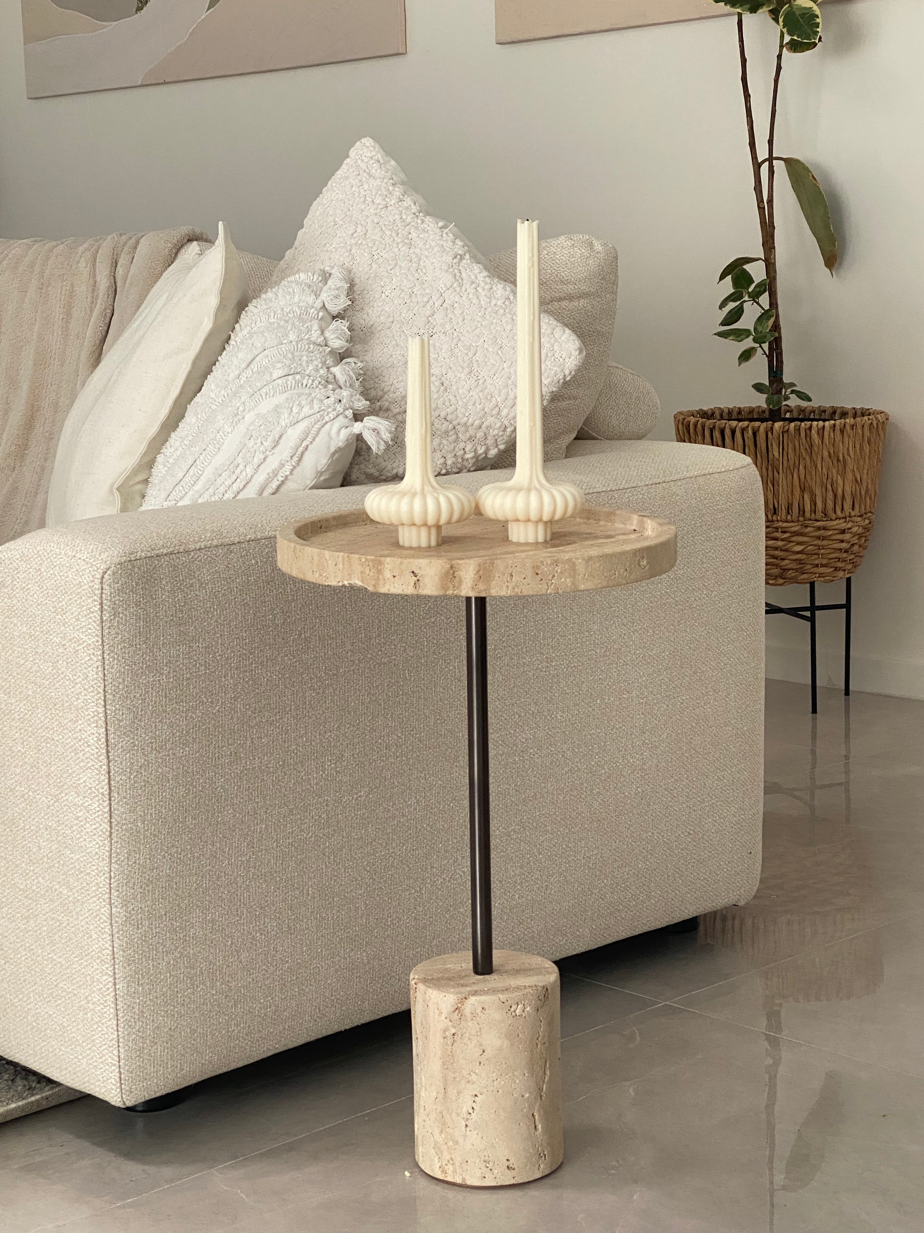 Romance Ribbed Sculptural Pillar Candles Australia