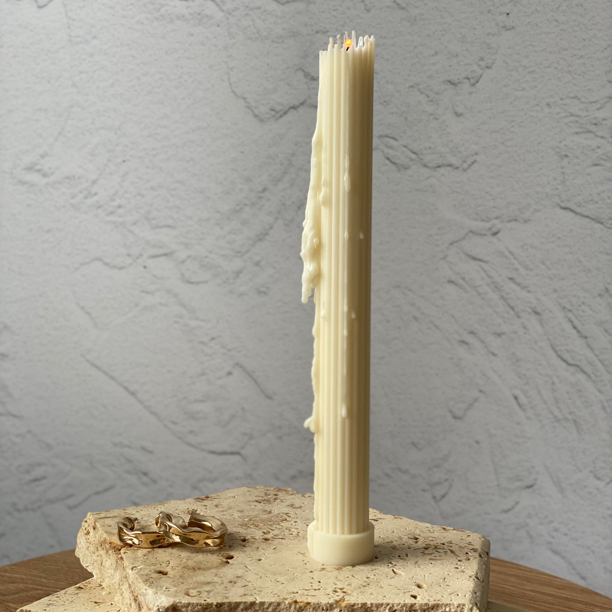 tall ribbed pillar soy candle ideas | ribbed pillar candles | wedding centerpiece | decorative candles