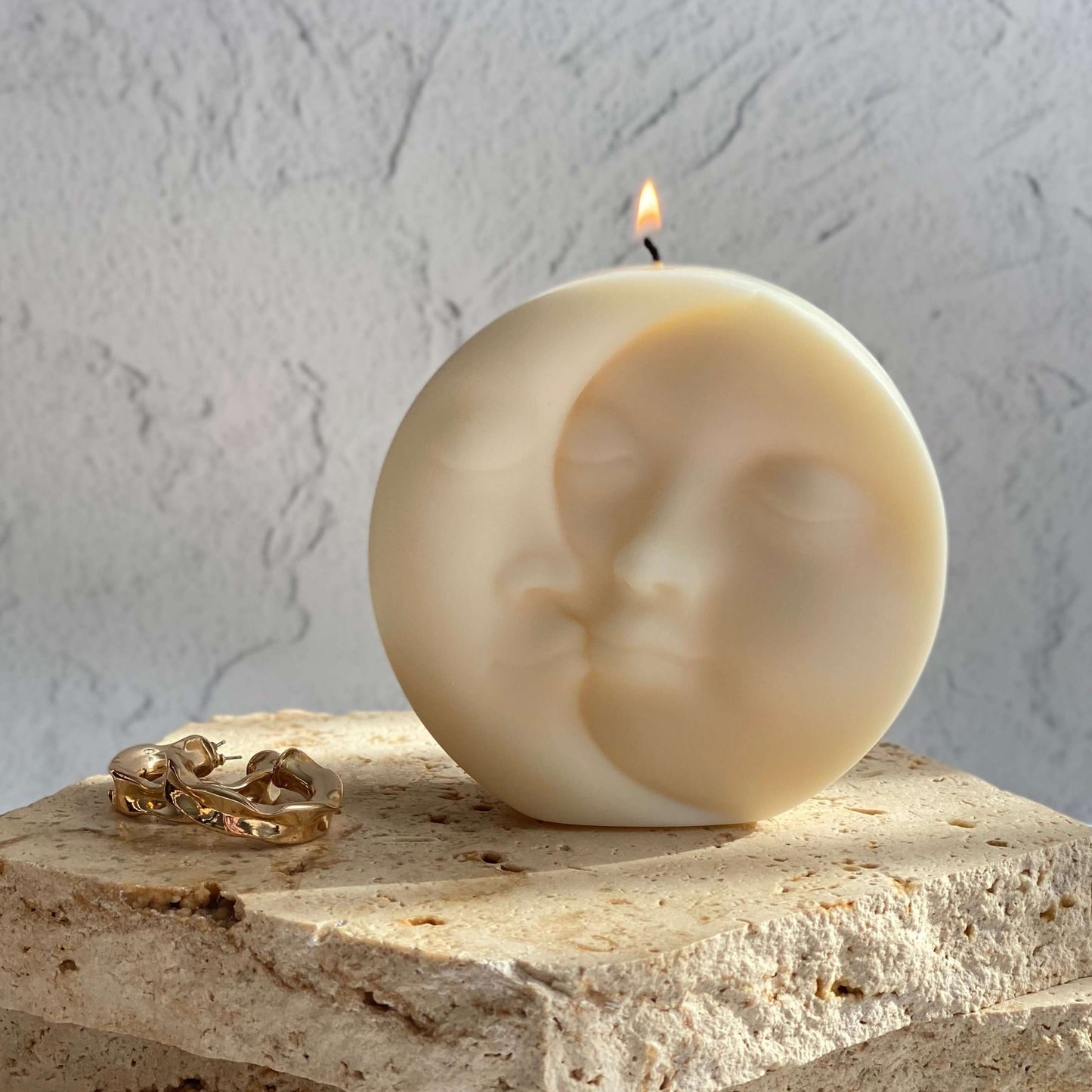sun and moon sculptural candles australia by sculptedwax