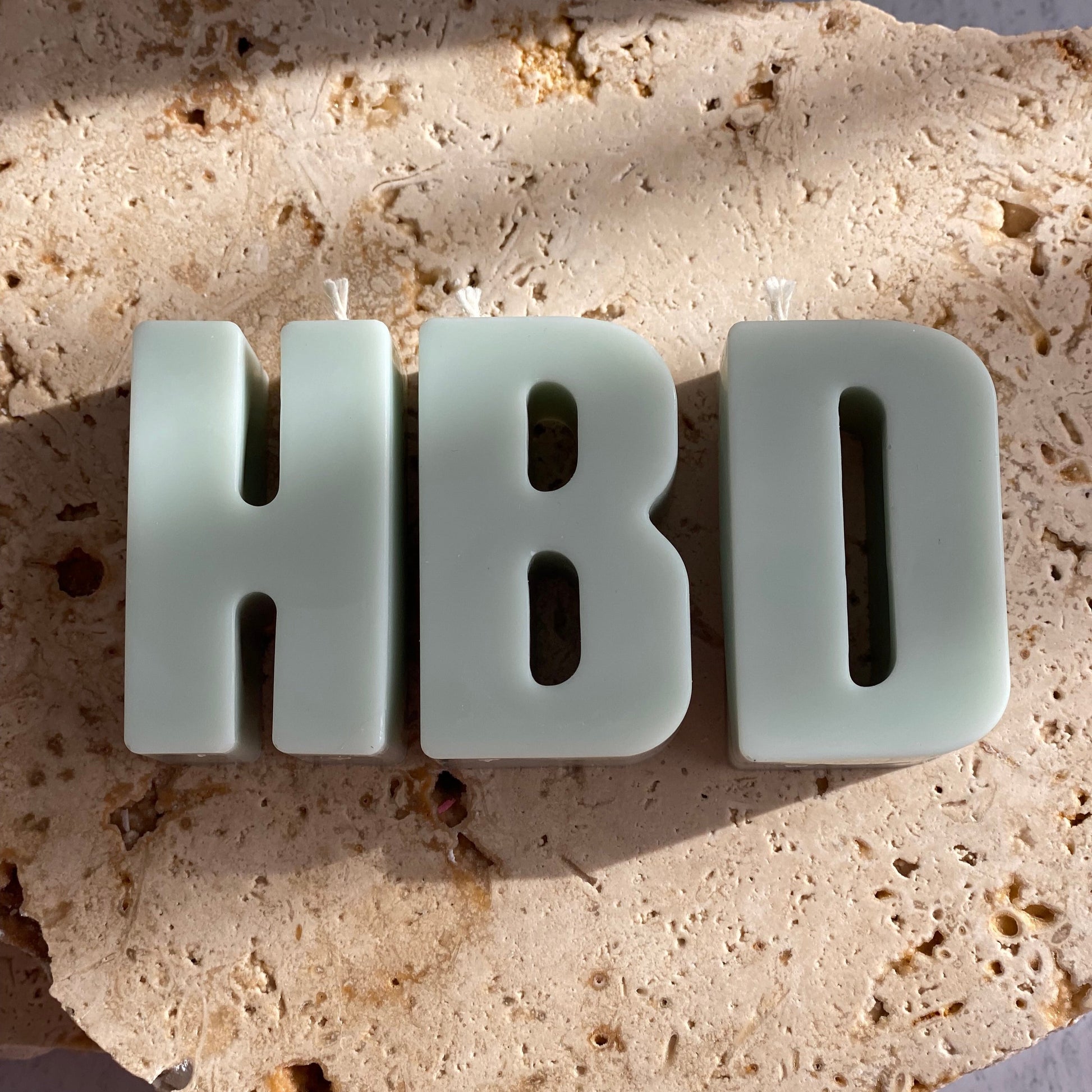 green personalised birthday letters for cake topper | green candles | letters for birthday | birthday letters | candles personalised | happy birthday candles on cake
