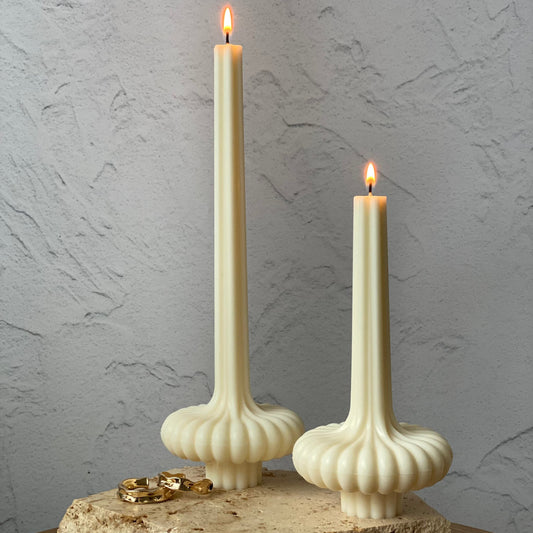 the best ribbed pillar sculptural soy candle