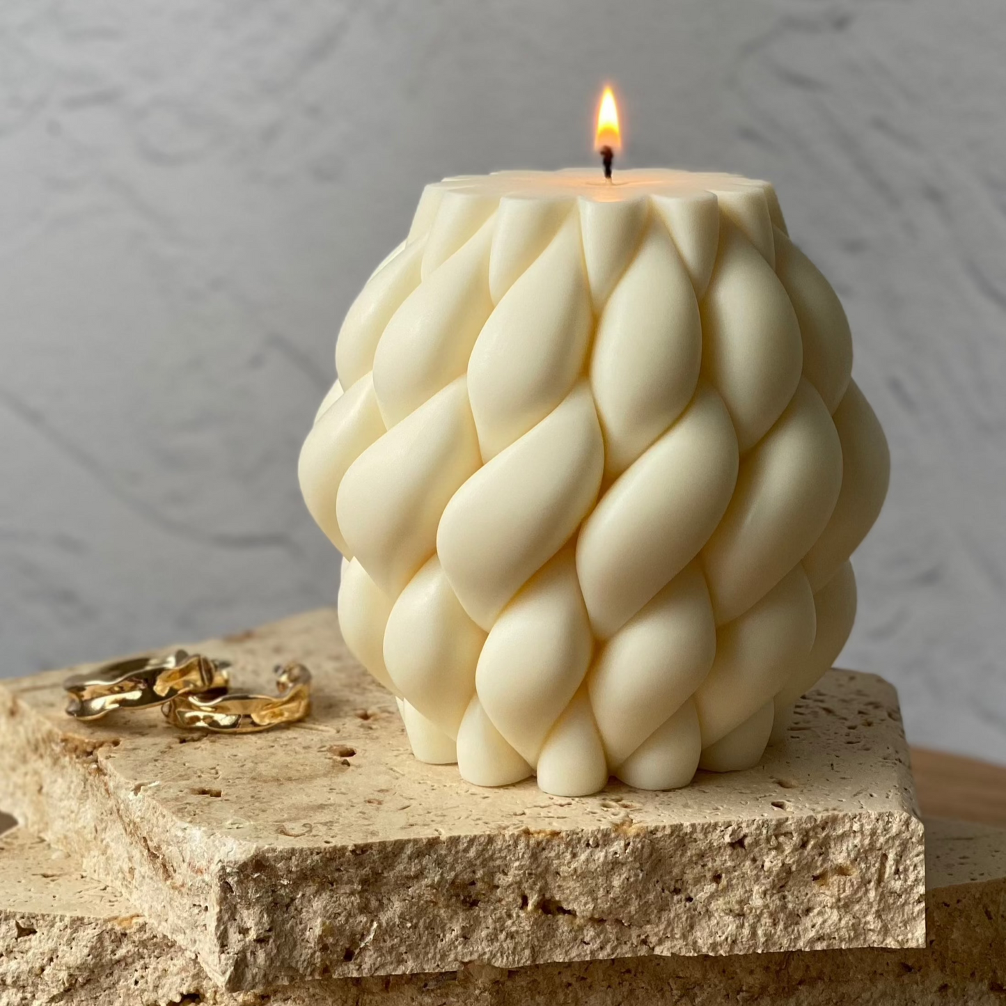 Chunky Knot Sculptural soy wax Candle Australia 
