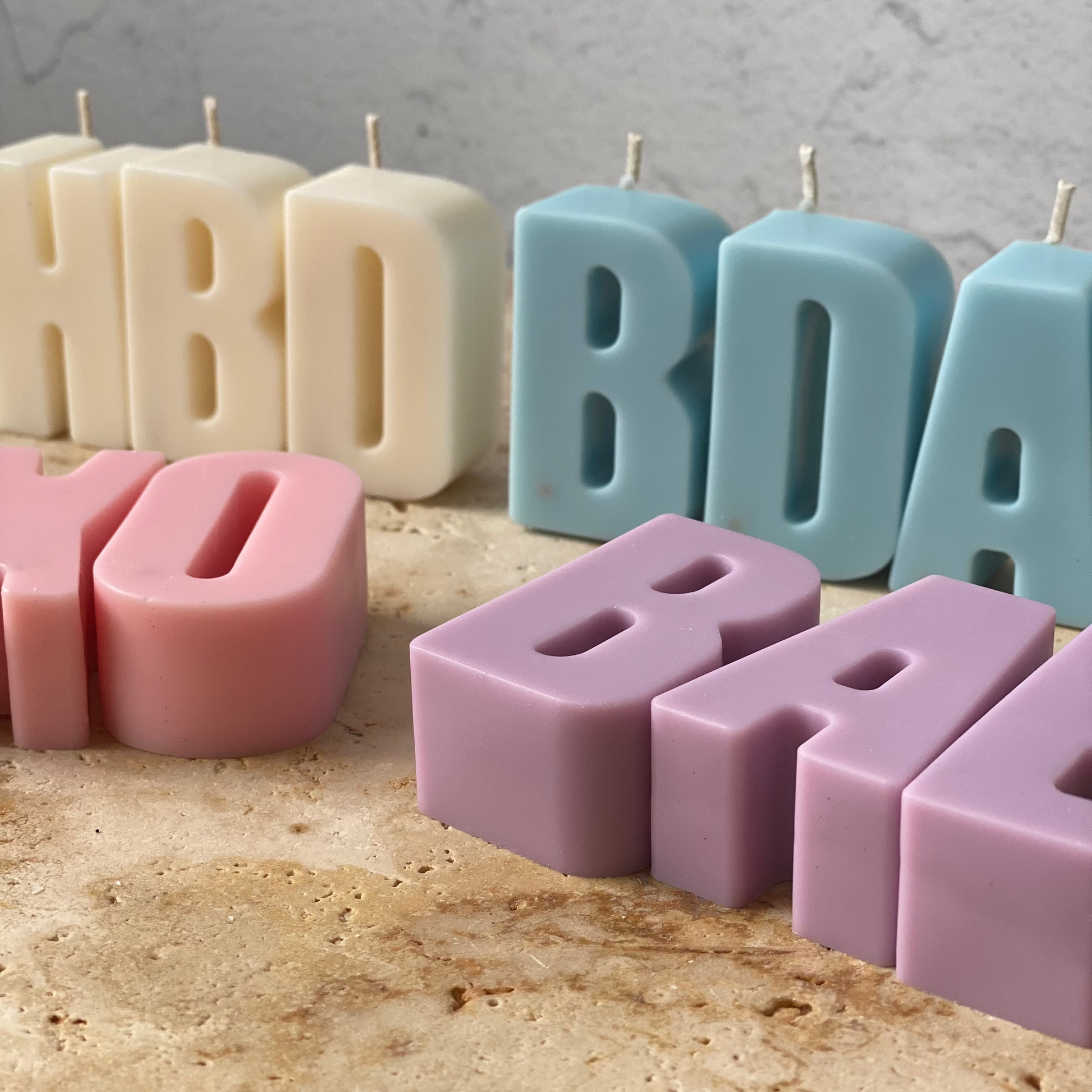 colourful personalised birthday letter candles | coloured candles | personalised birthday candles | letters for birthday | birthday letters