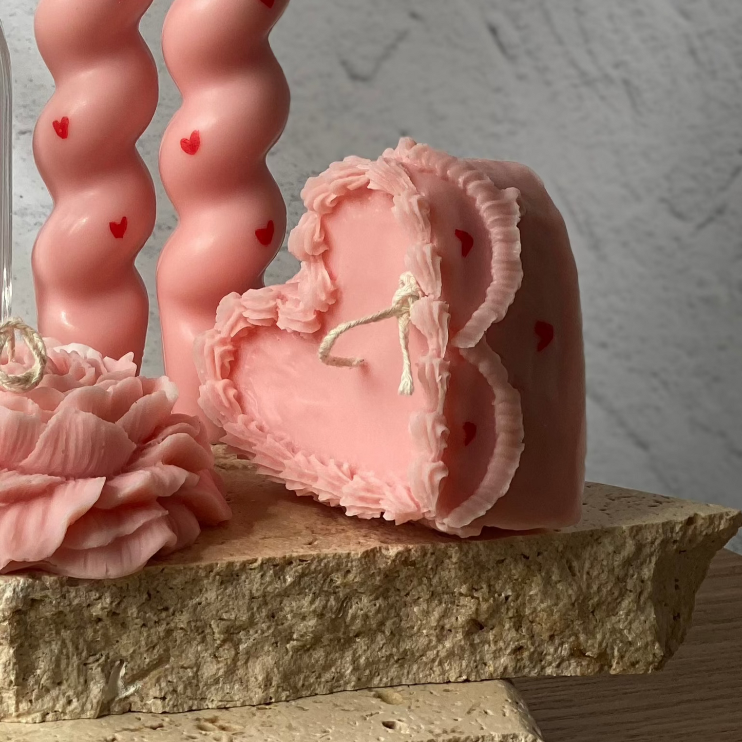 candles for valentine's day | heart love candle | pink candles